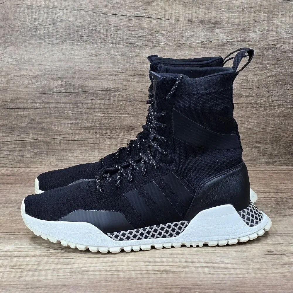 Adidas AF 1.3 Cold Wet Weather Primeknit Men's 10 Black High Top Sneaker (BY9781